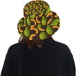 Papaya Pattern Print Design Brown Background Unisex Bucket Hat