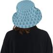 Light Blue Flame Fire Pattern Unisex Bucket Hat
