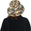 Multicolor Cool Camel Leaves Pattern Unisex Bucket Hat