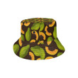 Papaya Pattern Print Design Brown Background Unisex Bucket Hat