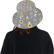Cute Hamster Sunflower Pattern Background Unisex Bucket Hat
