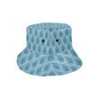 Light Blue Flame Fire Pattern Unisex Bucket Hat