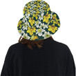 White And Yellow Daffodils Pattern Print Design Unisex Bucket Hat