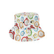 Colorful Clock Design Pattern Unisex Bucket Hat