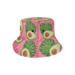 Avocado Slices With Leave Pink Theme Unisex Bucket Hat