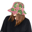 Avocado Slices With Leave Pink Theme Unisex Bucket Hat