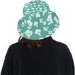 Broccoli Pattern Green Background Unisex Bucket Hat