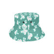 Broccoli Pattern Green Background Unisex Bucket Hat