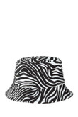 Black And White Zebra Pattern Bucket Hat