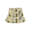 Pineapple Pattern Print Design Cream Background Unisex Bucket Hat