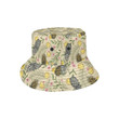 Pineapple Pattern Print Design Cream Background Unisex Bucket Hat