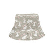 Rabbit Pattern Print Design Grey Background Unisex Bucket Hat