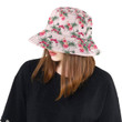 Red And Pink Orchid Hibiscus Pattern Unisex Bucket Hat