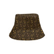 Gold Grape Pattern Dark Background Unisex Bucket Hat