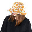 Orange Maple Leaf Pattern Unisex Bucket Hat
