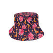 Colorful Dahlia Pattern Print Design Unisex Bucket Hat