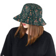 Snake Forest Pattern Dark Green Unisex Bucket Hat