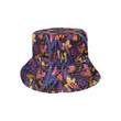 Lily Pattern Print Design Dark Background Unisex Bucket Hat