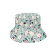 Cute Penguin Dancing Blue Theme Unisex Bucket Hat