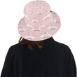 Swan Couple In Love Pattern Pink Theme Unisex Bucket Hat