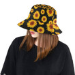 Sunflower Cool Pattern Print Design Unisex Bucket Hat