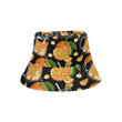 Orange Ice Orance Juice Design Pattern Unisex Bucket Hat