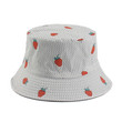 Cute Pink And Red Strawberry Pattern Bucket Hat