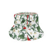 Chili And Leaves Flower Pattern Unisex Bucket Hat