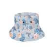 Hydrangea Pattern Print Design Light Blue Skin Unisex Bucket Hat