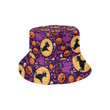 Purple Halloween Pumpkin Witch Pattern Unisex Bucket Hat