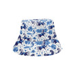 Horse Flower Blue Theme Design Pattern Unisex Bucket Hat