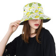 Green Durian Pattern Background Unisex Bucket Hat