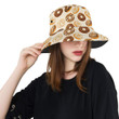 Chocolate Donut Pattern Cream Background Unisex Bucket Hat