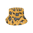 Boston Terrier Design Yellow Theme Unisex Bucket Hat