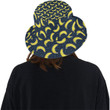 Bananas Pattern Print Design Dark Background Unisex Bucket Hat