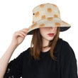 Cute Brown Pomeranian Pattern Unisex Bucket Hat