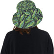 Green Tropical Flower Pattern Unisex Bucket Hat