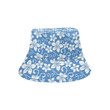 Hibiscus Pattern Print Design Light Blue Skin Unisex Bucket Hat