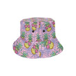 Pineapple Pattern Print Design Pink Background Unisex Bucket Hat