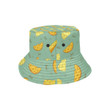 Cheese Pattern Light Green Background Unisex Bucket Hat