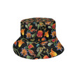 Tulip Boho Pattern Design Black Skin Unisex Bucket Hat