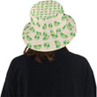 Lime Pattern Cream Background Unisex Bucket Hat