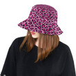 Pink Leopard Skin Texture Pattern Mystery Unisex Bucket Hat