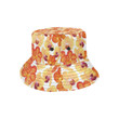Orange Yellow Orchid Flower Pattern Background Unisex Bucket Hat