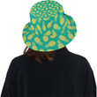 Pineapples Pattern Green Background Unisex Bucket Hat