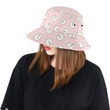 Clock Pattern Pink Black Background Unisex Bucket Hat