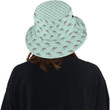 Kangaroo Pattern Light Background Unisex Bucket Hat
