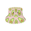 Avocado With Heart Shape Seed Pink Background Unisex Bucket Hat