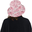 Pink Flamingos Pattern Background Unisex Bucket Hat