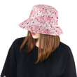 Pink Flamingos Pattern Background Unisex Bucket Hat